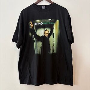 Vintage Sting 2000 Brand New Day Concert Tour T-Shirt, Double Sided, XL, Black